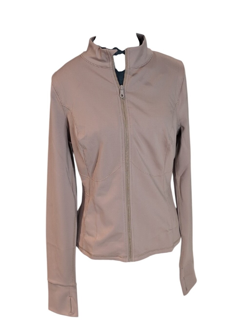 Girlfriend Collective Tan Parker Seamed Full Zip Jacket Size XL